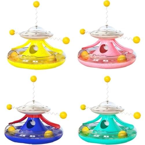 Cat Toys for Indoor Cats Leaking Food Toy for Cats Cradle String Game Cats Turntable Funny Cat Ball Multifunctional