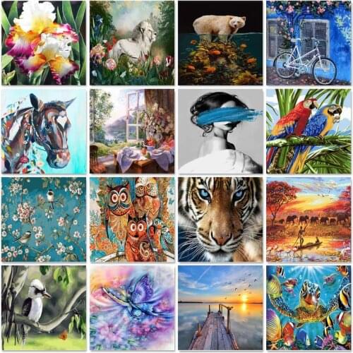 GATYZTORY Paint By Numbers For Adults Children Elephants Picture DIY HandPainted Oil Painting Home Decor Accessories