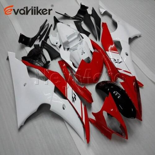 Motorcycle bodywork kit for YZFR6 2008 2009 2010 2011 2012 2013 2014 2015 2016 red white ABS Plastic fairings