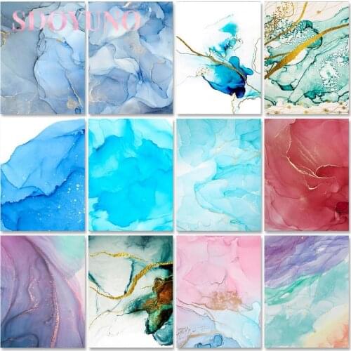 SDOYUNO Oil Painting By Numbers Color Texture DIY Paint By Number Canvas Painting Kits For Adults Home Decor 40x50cm