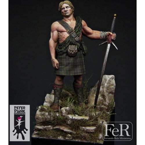 1/32 Resin kit Figure GK Scottish Clansman, Stirling Bridge, 1297 Historical and humanistic themes Uncoated No colour