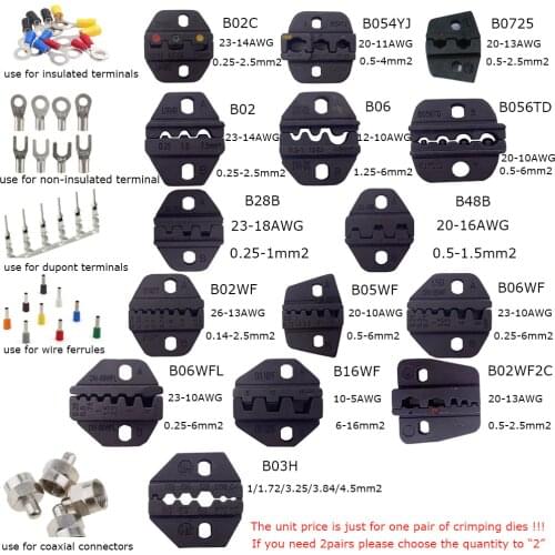1 pair Crimping die sets jaw,Crimping dies HS,DN,L series crimping tool and DN-K02C mini replaceable crimping dies set