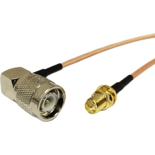 New Modem Connexion Cable RP-SMA Female Jack To TNC Male Plug Right Angle Connector RG316 Cable 15CM 6" Adapter RF Pigtail