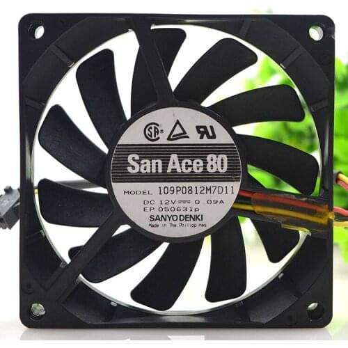 New original 8015 8CM 12V 0.09A 109P0812M7D11 ultra-quiet 3-wire cooling fan