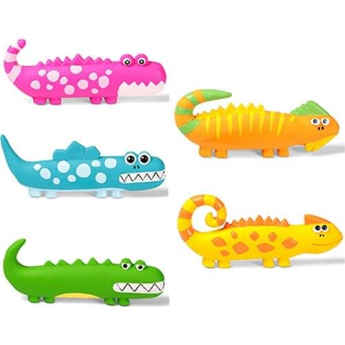 Squeaky Dog Toys Cute Lizard Crocodile 5 Styles Nature Rubber Interactive Toys Dog Supplies