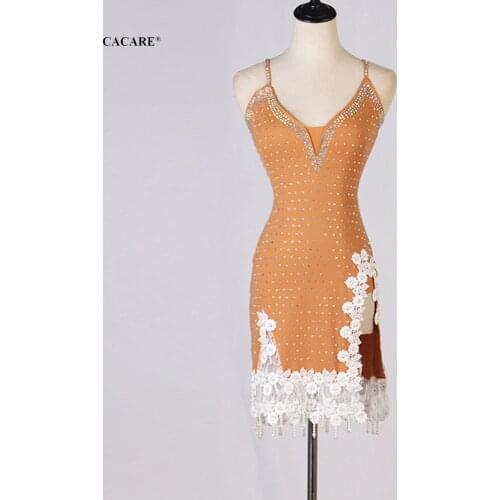 NEW Sexy Latin Dance Dress Women Latina Salsa Latin Dance Competition Dresses Fringe Customize D1028 Split Tassels Hem Backless