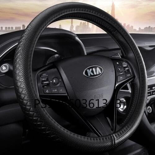 Suitable for Kia Cerato Sportage Seltos RIO cerato K5 Cachet Forte KX5 Pegas car steering wheel cover leather grip cover