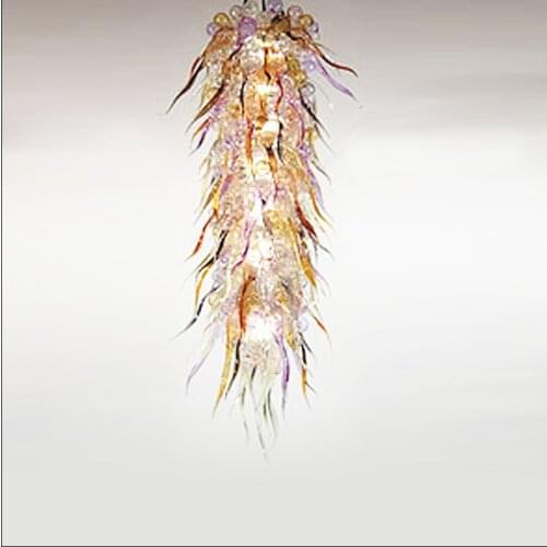 Superior Quality Italian Blown Glass Chandelier Beautiful Amber Glass Pendant Light