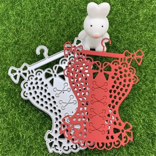Sexy swimsuit dress hanger hanging version type hand embossed DIY album scrapbook greeting card decoration metal cutting mold