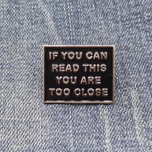 Silver Enamel Pin "IF YOU CAN" Creative Text Black Brooch Collar Clothes Metal Badge Hat Jacket Lapel Pin Gift For Kids/Friends