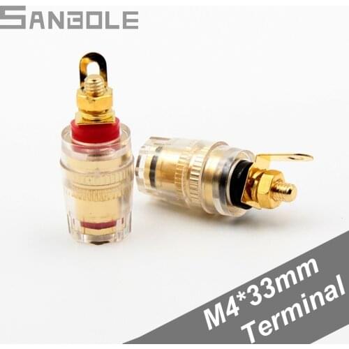 4MM Banana Plug Terminal Binding Post for Speaker Pure Copper Gold-plated Power Amplifier Horn Connection