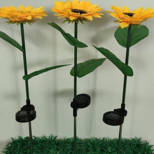Solar Sunflowers Lights Solar Outdoor Lights - Solar Garden Decor Sunflowers Outdoor Lighting Housewarming Waterproof-ABUX