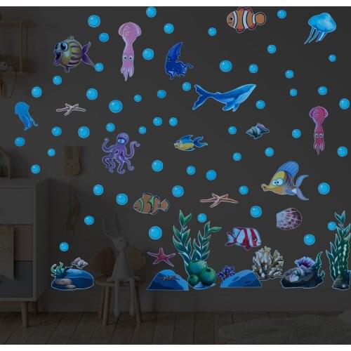 Glow In The Dark Wall Stickers Luminous Fluorescent Wall Stickers For Kids Baby Room Bedroom Ceiling Home Decor