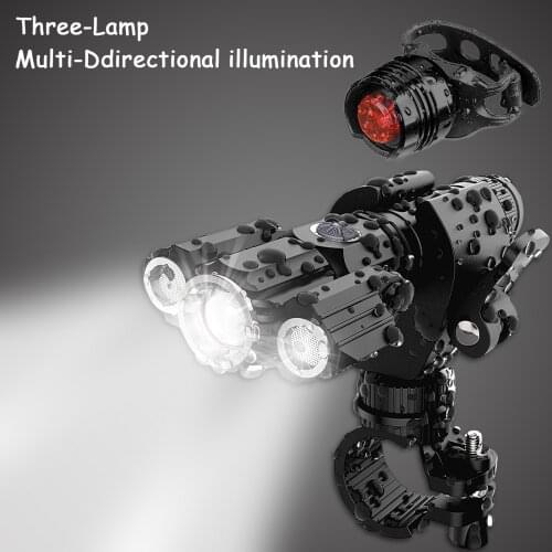 USB Rechargeable Bike Light MTB Bicycle Front Back Rear Taillight Cycling Safe Warning Light Waterproof Bicycle Lamp Flashlight
