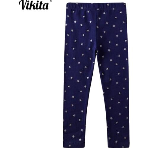 VIKITA Kids Leggings for Girl Stars Butterfly Girls Skinny Pants Autumn Winter Trousers Baby Clothes Leggings Pants Girls Wear