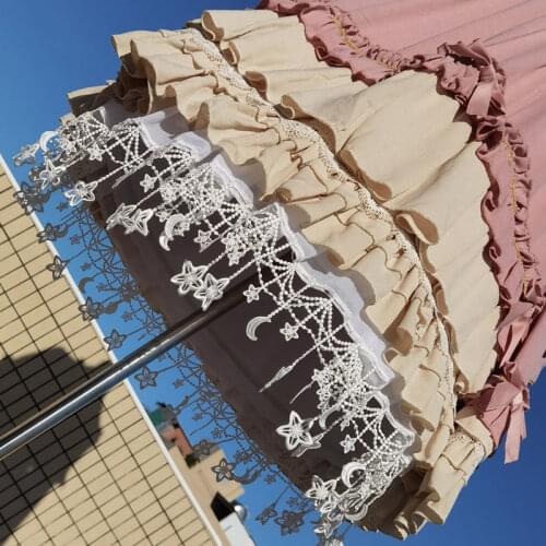 Lolita Skirts Crinoline Petticoat Underskirt Star Lolita Violence Fluffy Skirt Vintage Elastic Waist 2-Loop Ball Gown Ruffles