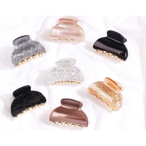 5cm Hair claws Glitter Hairpins Different Shape Acrylic Clips Trendy Hair Clip For Women Girls Accessories Hair QY123007