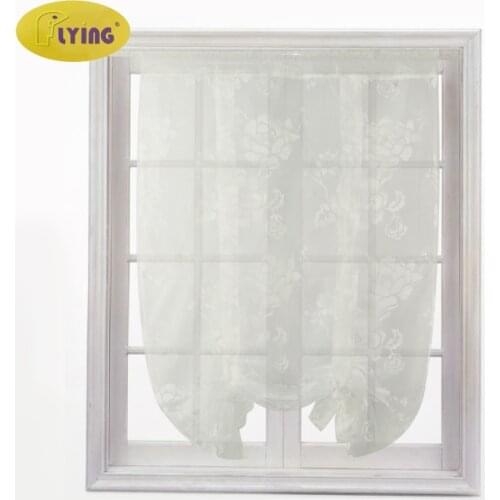 Flying Flower Curtains Tulle for Living Room Bedroom Window Drape for Home Curtain Panel Rod Pocket Top Voile Window Treatments