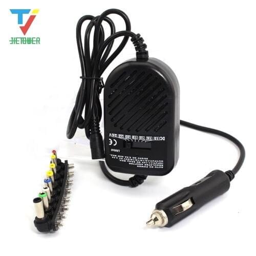 50pcs/lot DC 80W Car Auto Charger Power Supply Adapter Set For Laptop Notebook with 8 detachable plugs