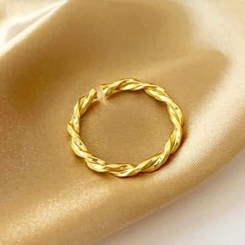 New Fashion Personality Simplicity Vintage Wave 925 Sterling Silver Open Adjustable Rings For Women Fashion Punk Style Ornaments