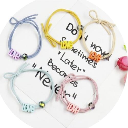 10PCS/LOT Love Ball Candy Color Elastic Hair Bands For Women Creative Headband Scrunchy Kids Turban Hair Accessories For Girl