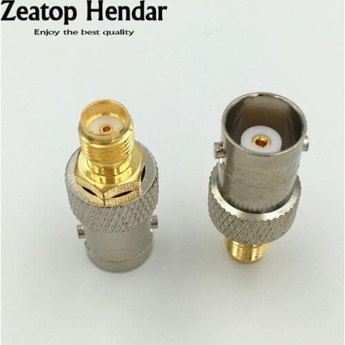50Pcs Brass SMA Female to BNC Female Jack Adapter RF Straight Coaxial Coax Adapter Connector
