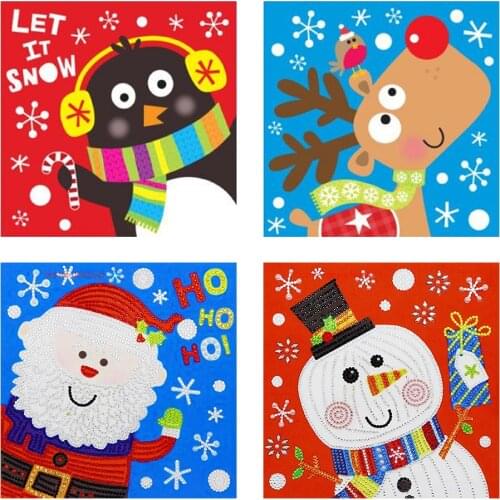 5D DIY Diamond Mosaic Christmas Snowman Diamond Painting Kit Cartoon Santa Claus Diamond Embroidery Birthday Gift Home Decoratio