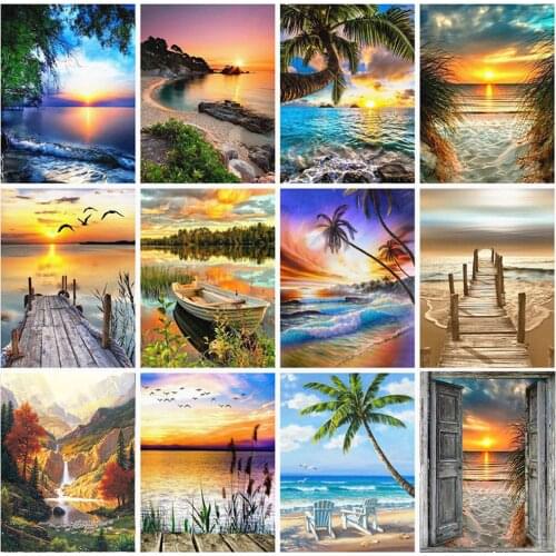 Diamond Painting Waterfall 5D DIY Diamond Embroidery Diamond Mosaic Landscape Art Cross Stitch Kits Home Decoration