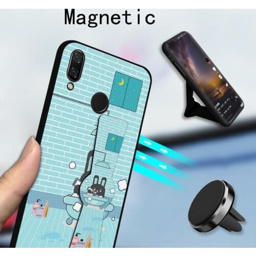 Car Holder Wristband Case For Huawei Nova Lite 2 Plus 2i 2S 3 4 3E 3i 4E Magnetic Stand Back Cover For Huawei Honor Magic 2