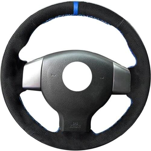 Car-Styling Alcantara Material DIY Car Steering Wheel Cover Case for Old Nissan Tiida Livina Sylphy Note Car Accessories