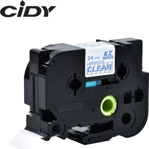 CIDY compatible tze-153 tze153 tze 153 tz 153 Tz153 Blue on Clear 24mm*8m laminated label tape for brother label printer
