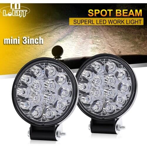 CO LIGHT Car LED Bar Worklight 48W Offroad Work Light 12V Light Interior LED 4x4 LED Tractor Headlight Spotlight for Truck ATV