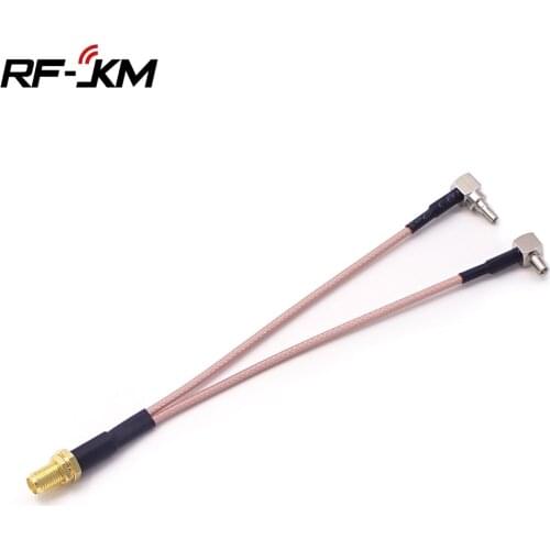 CRC9/TS9 to SMA Female Dual Connector RF Coaxial Adapter RG316 Cable 15cm