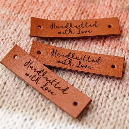 Custom leather labels, garment labels, personalized labels, care labels, labels for knitted products, custom label tags