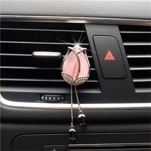 Hazy beauty Rhinestone snowflake Tassels Car perfume Air Freshener Air conditioner air outlet decoration Car-styling Perfumes