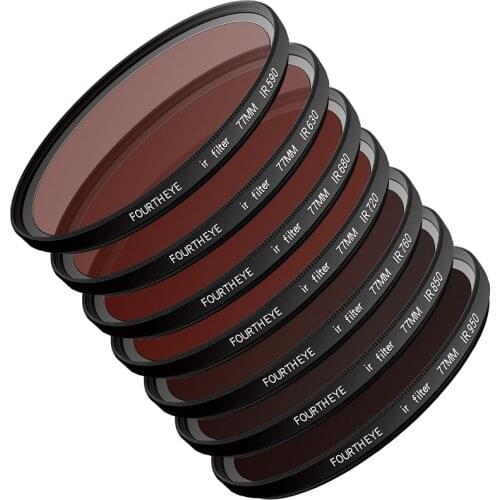 Infrared IR Filter 680nm 720nm 760nm 850nm 950nm X-RAY Infrared filter for SLR DSLR Camera Lens Nikon Canon Sony