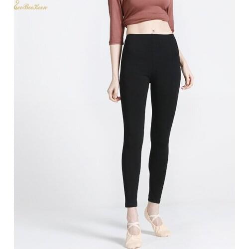 Adult Black Bodysuit Ballet Pants Fitness Ballet Tights for Women Practice Gym Dance Trous Women Warmers Long Latin/Ballet Dance