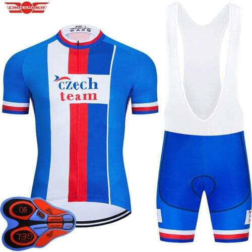 2021 Team Czech Pro Cycling Jersey 9D Gel Set Men‘s Cycling Wear Bike Clothes Bicycle Clothing MTB Cycling Clothing Cycling Kit
