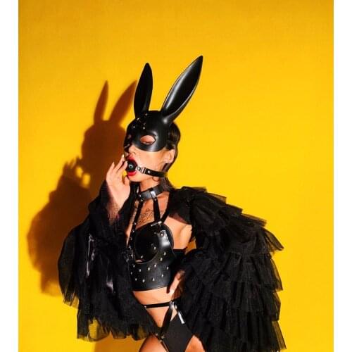 Sexy Cute Bunny Girl Faux Leather Material Rabbit Woman Set Good Quality Can Wear Out To Comic Show Kawaii Cosplay Bunny Costume