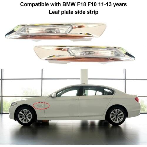 Modified Side Marker Light L/R LED Leaf Board Side Strip Fender Marker Lamp OE:63137154167 63137154168 for F18 F10 11-13