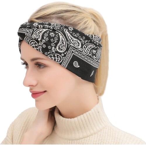 XDOMI Fashion Ladies Twist Cross Pattern Headband Elastic Head Wrap Turban Hair Band Flower Hair Accessories For Women/Girls