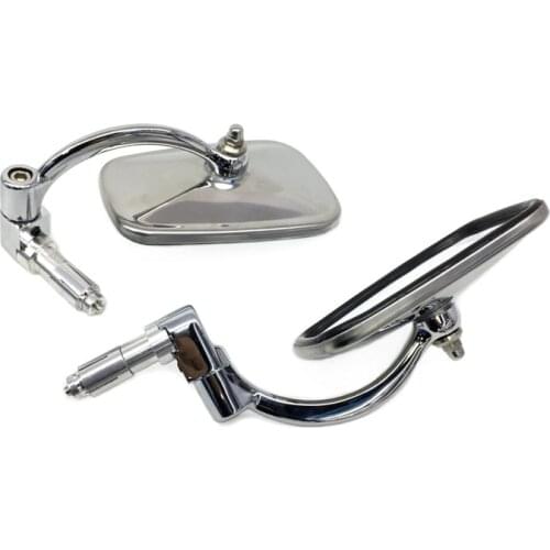 Motorcycle Chrome Aluminum 7/8" 22mm Handle Bar End Side Rear View Mirrors Offroad Universal Cafe Racer Scooter Offroad Bike