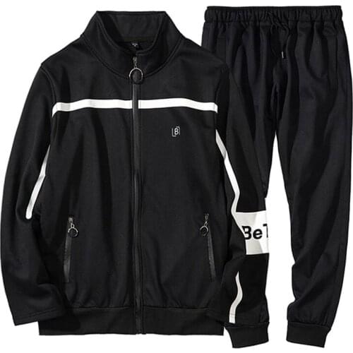 Spring Autumn 2020 Men Sweat Suit Set Zipper Tracksuit Men Outfit Full Sleeve Tops with Hood Outdoor Sport Wear Men 2 Piece Set
