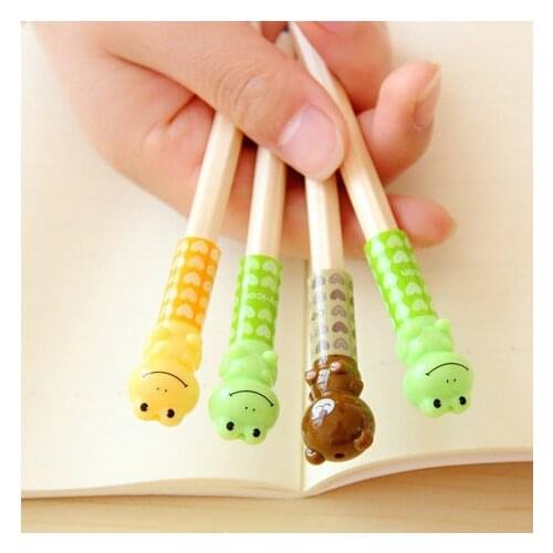 0506 Pencil Set Childrens Pencil Cap Protection Kit Student Pencil Corrective Grip Pen Extender Protective Cap