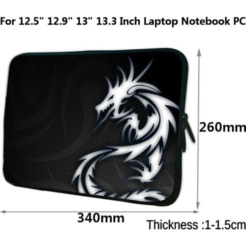 Neoprene Laptop Bag 12.9 Inch Vogue 13" Inch 13.3" Ultrabook Carry Cover For Xiaomi RedmiBook Lenovo HUAWEI Case Dragon Pattern