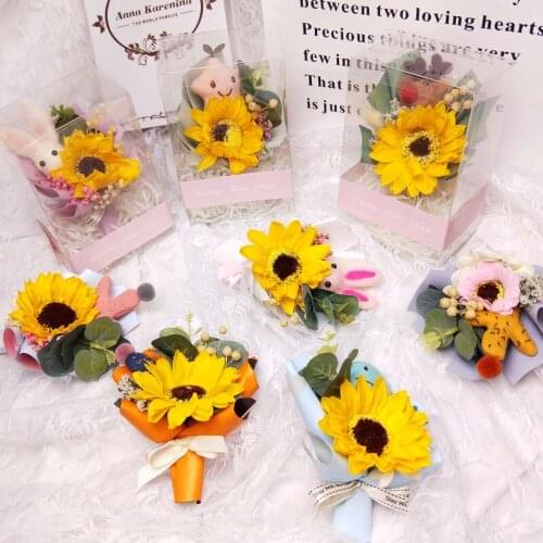 Car Air Freshener Mini Dried Flower Bouquet Doll Auto Air Conditioning Air Outlet Fragrance Clip Decor Ornament Car Perfume Gift