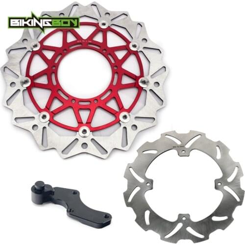 BIKINGBOY Front Rear Brake Discs Disks Rotors Bracket CR 125 250 R E 04 05 06 07 08 CRF 250 450 R 04-14 CRF 250 450 X 04-17 10