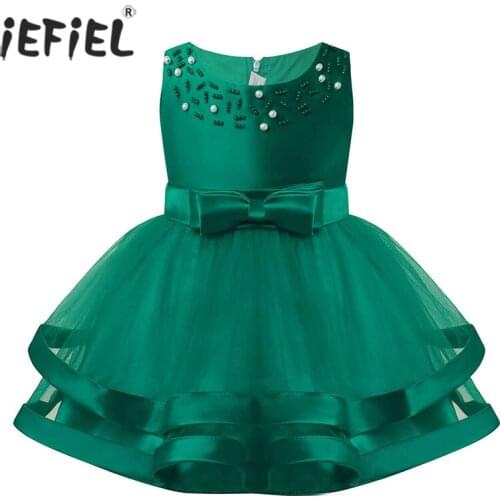 Baby Girls Dress Newborn Mesh Princess Dresses Baby 1st Year Birthday Tutu Dress Christmas Costume Infant Wedding Party Dresses