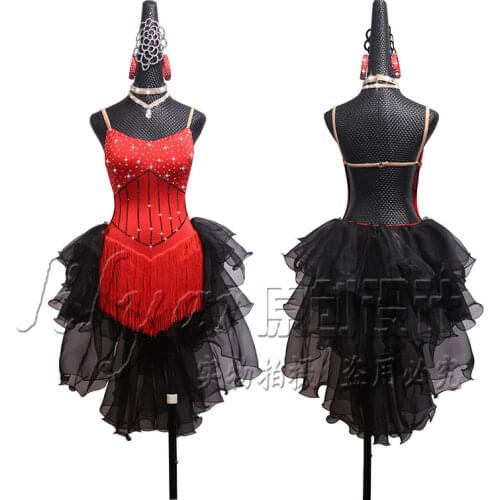 Latin dance dress Costume masquerade party Dance clothing competition clothing