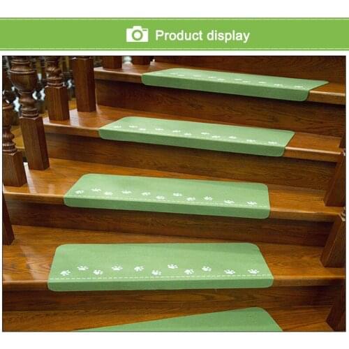 5 Pcs Tread Carpet Mats Self Adhesive Stair Mat Stair Mat Anti-Skid Step Rugs Safety Mute Floor Mats Indoor Luminous Warm Pad